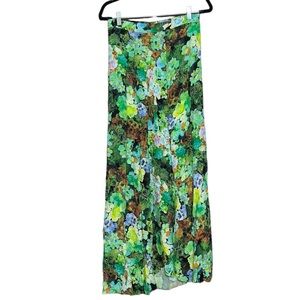 Vintage 90s Floral Open Wrap Skirt, Size 10